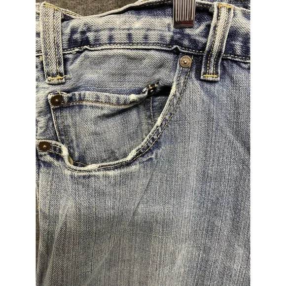 Old Navy Blue Jeans Men's 38x30 Distressed Y2K - Picture 7 of 11